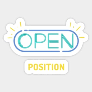 Open Position Artwork 2 Sticker